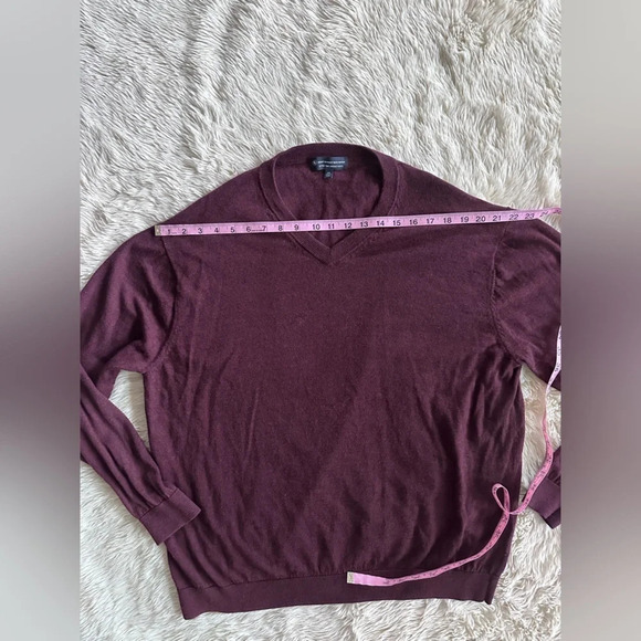 Hart Schaffner Marx Long Sleeve V-Neck Merino Wool Sweater Men’s Size XXL maroon - Picture 4 of 10